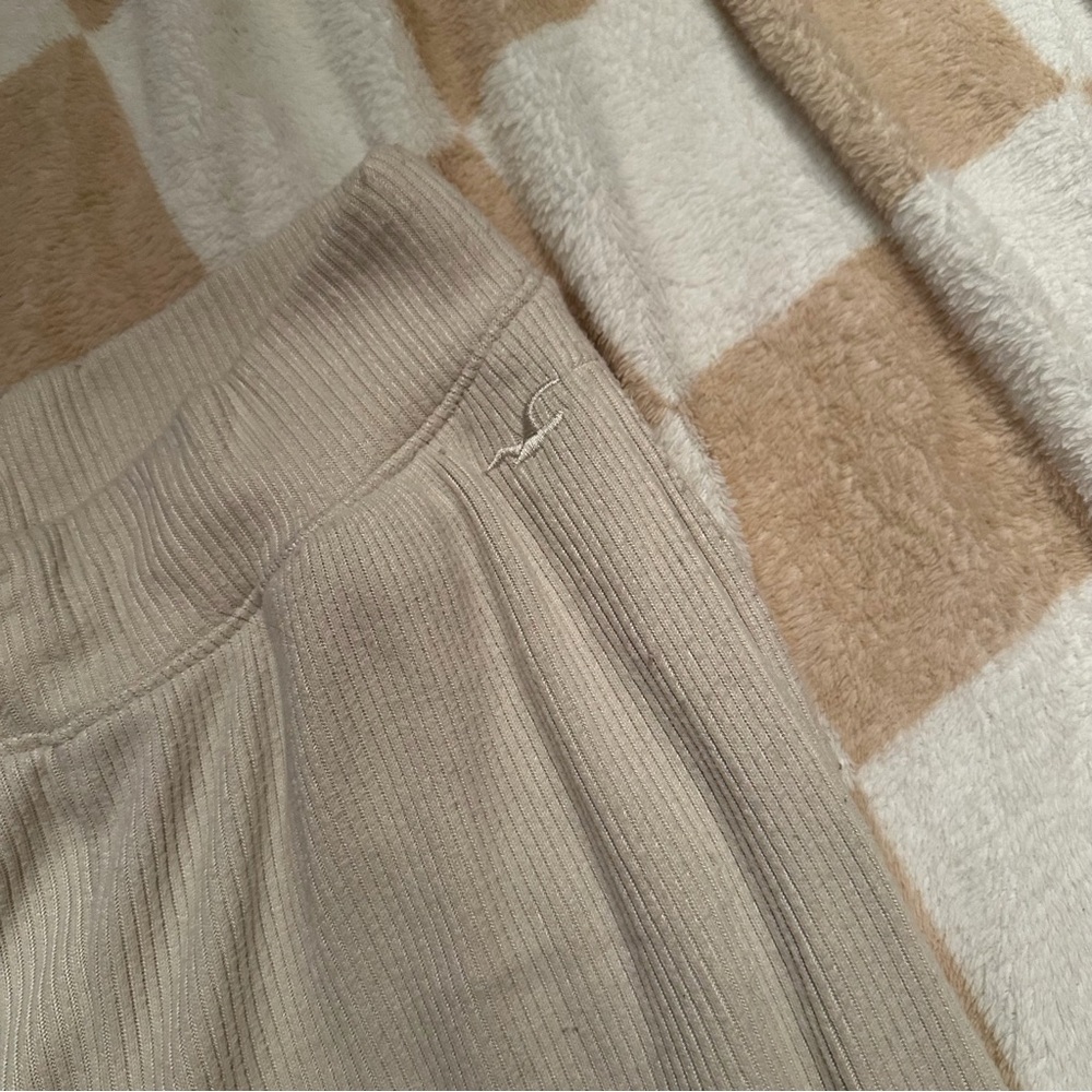 Hollister Cozy Ribbed Wide Leg Sleep Pants Lounge Pant - Picture 3 of 7
